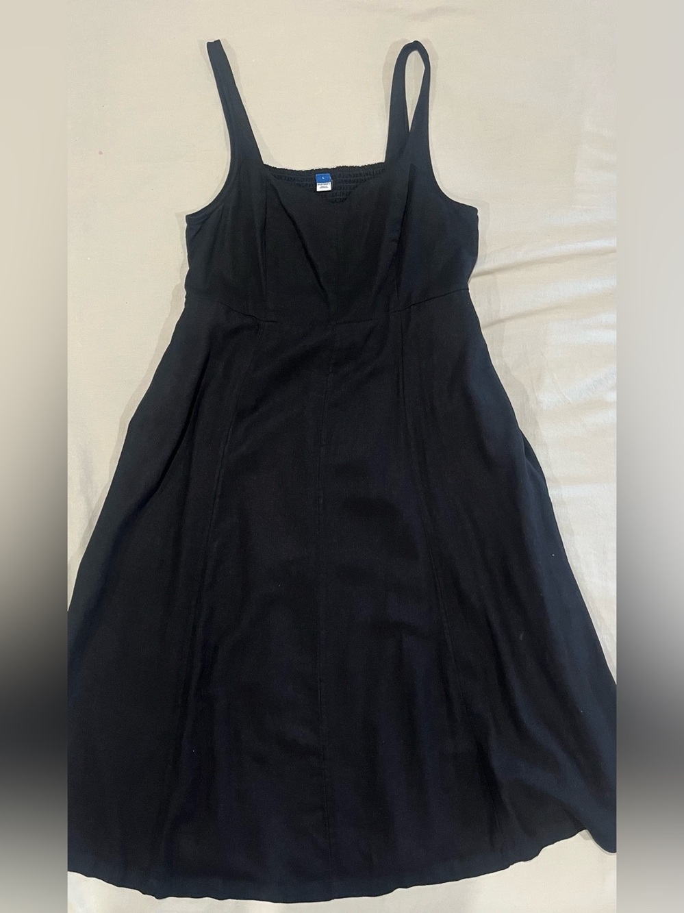 Old Navy Black Sleeveless Midi A-Line Dress